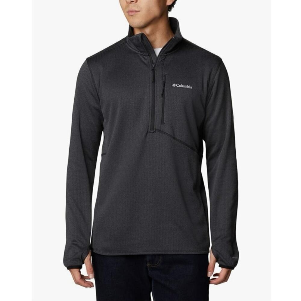 COLUMBIA NWOT Park View Fleece Half Zip Dark Gray Omni Wick Size 3XL